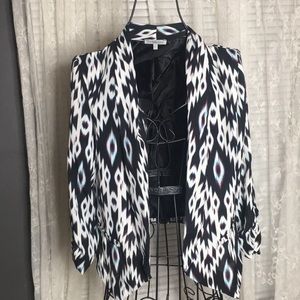Aztec Print sheer blazer
